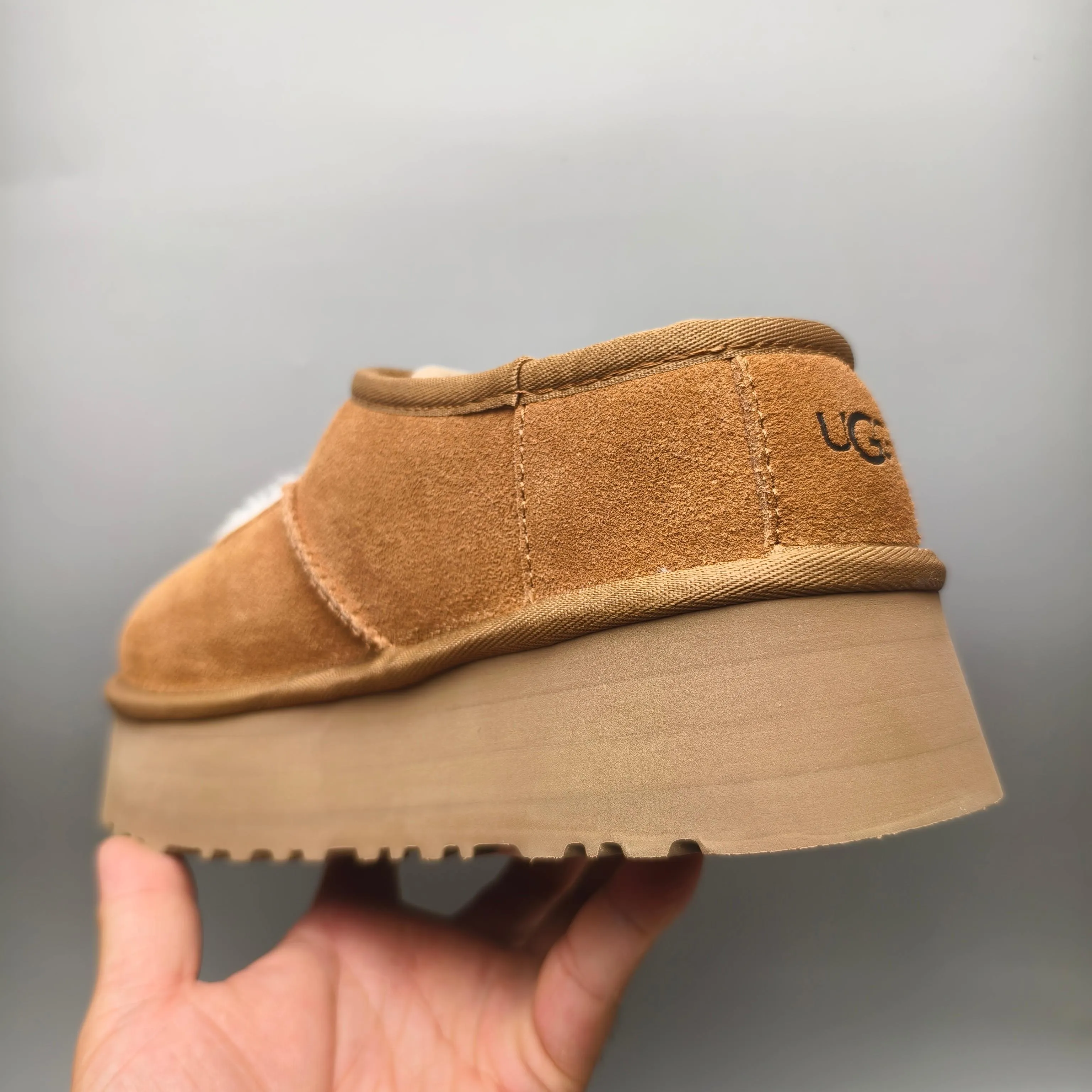 💰480 UGG sheepskin all-in-one snow boots 7612 Mary Jane thick-soled fashion women's shoes Color: Maroon Sand Matching size: 35-40